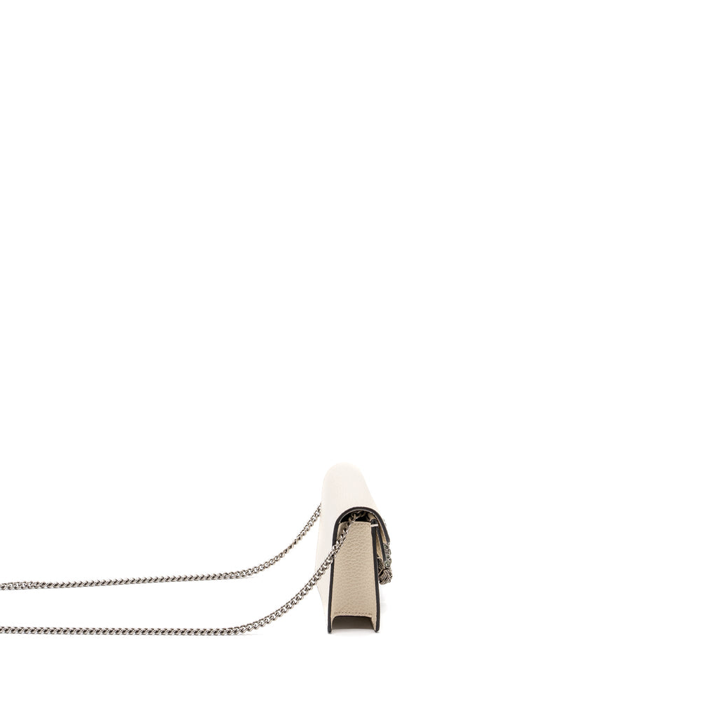 GUCCI SUPER MINI DIONYSUS CALFSKIN WHITE RUTHENIUM SHW