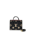 LOUIS VUITTON ONTHEGO PM BICOLOUR MONOGRAM EMPREINTE BLACK/BEIGE GHW