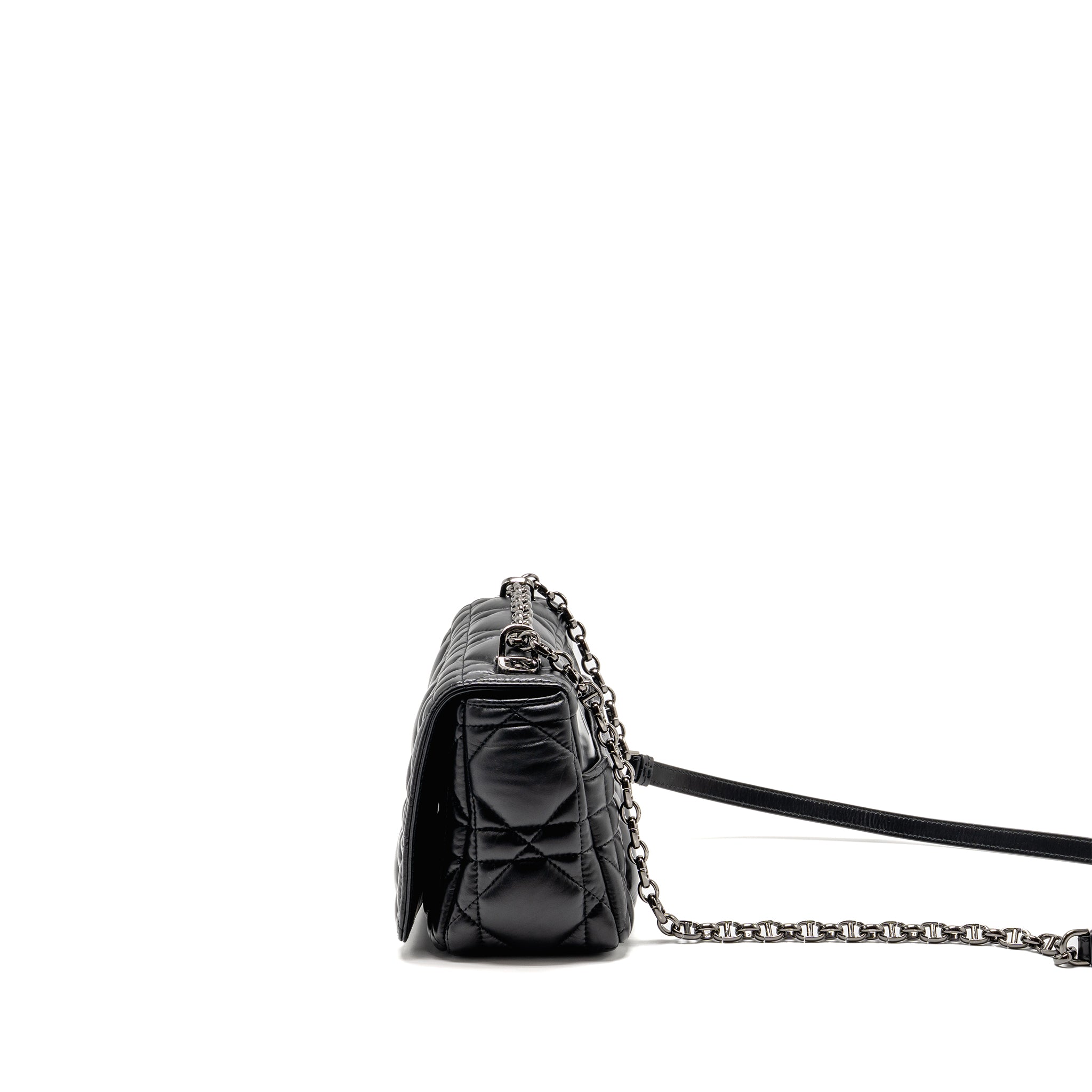 DIOR MEDIUM DIOR CARO BAG CALFSKIN SO BLACK