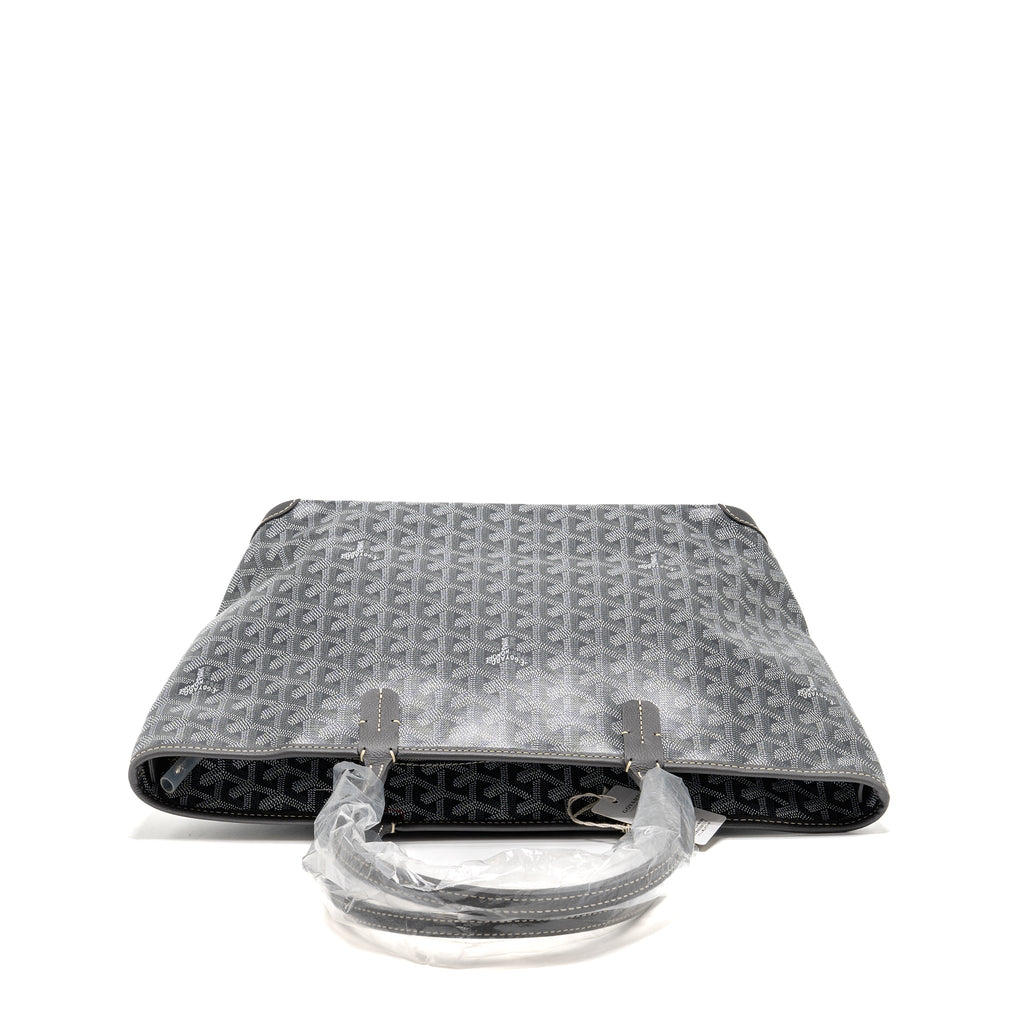 GOYARD ARTOIS PM TOTE BAG GOYARDINE CANVAS / CALFSKIN GREY