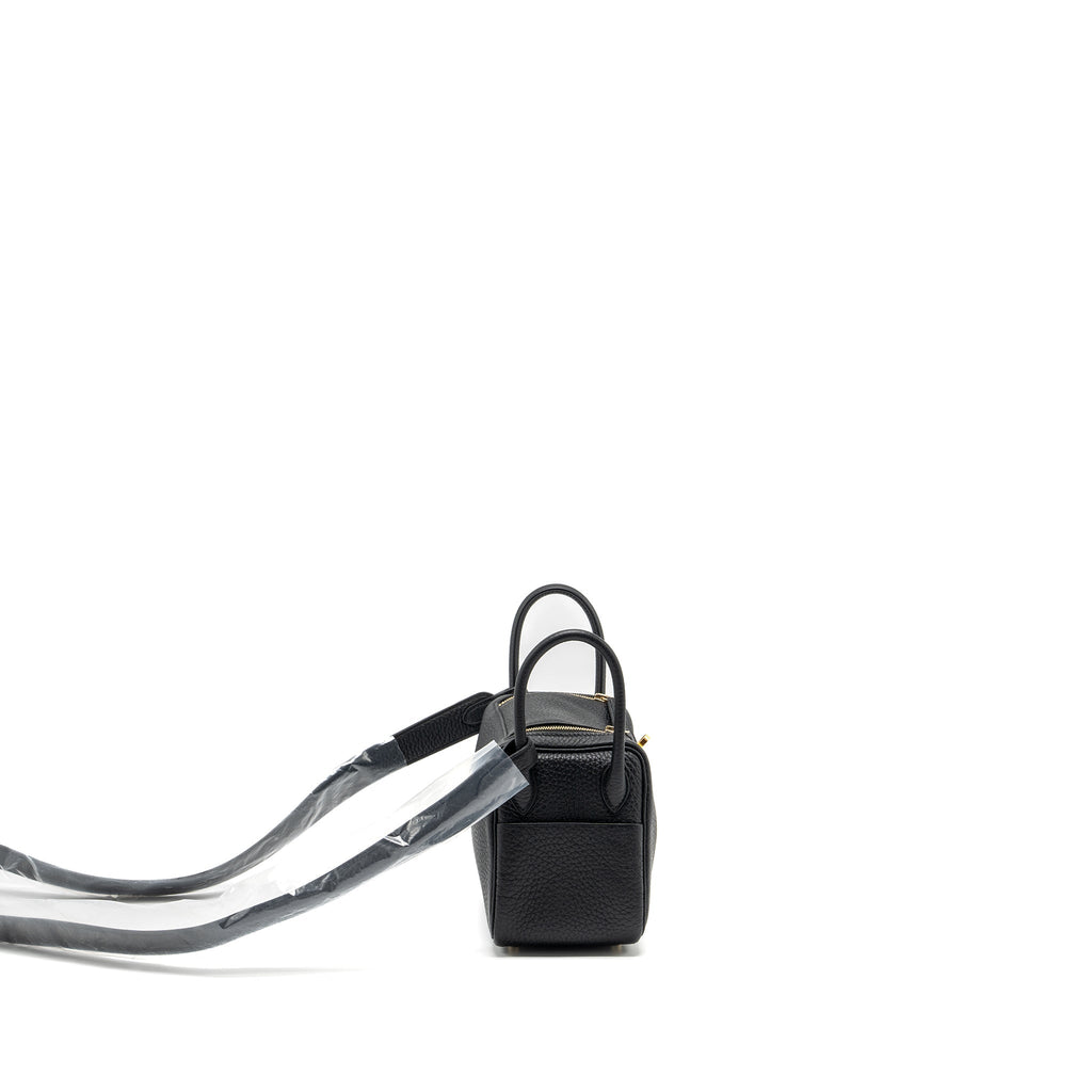 HERMES MINI LINDY CLEMENCE BLACK GHW