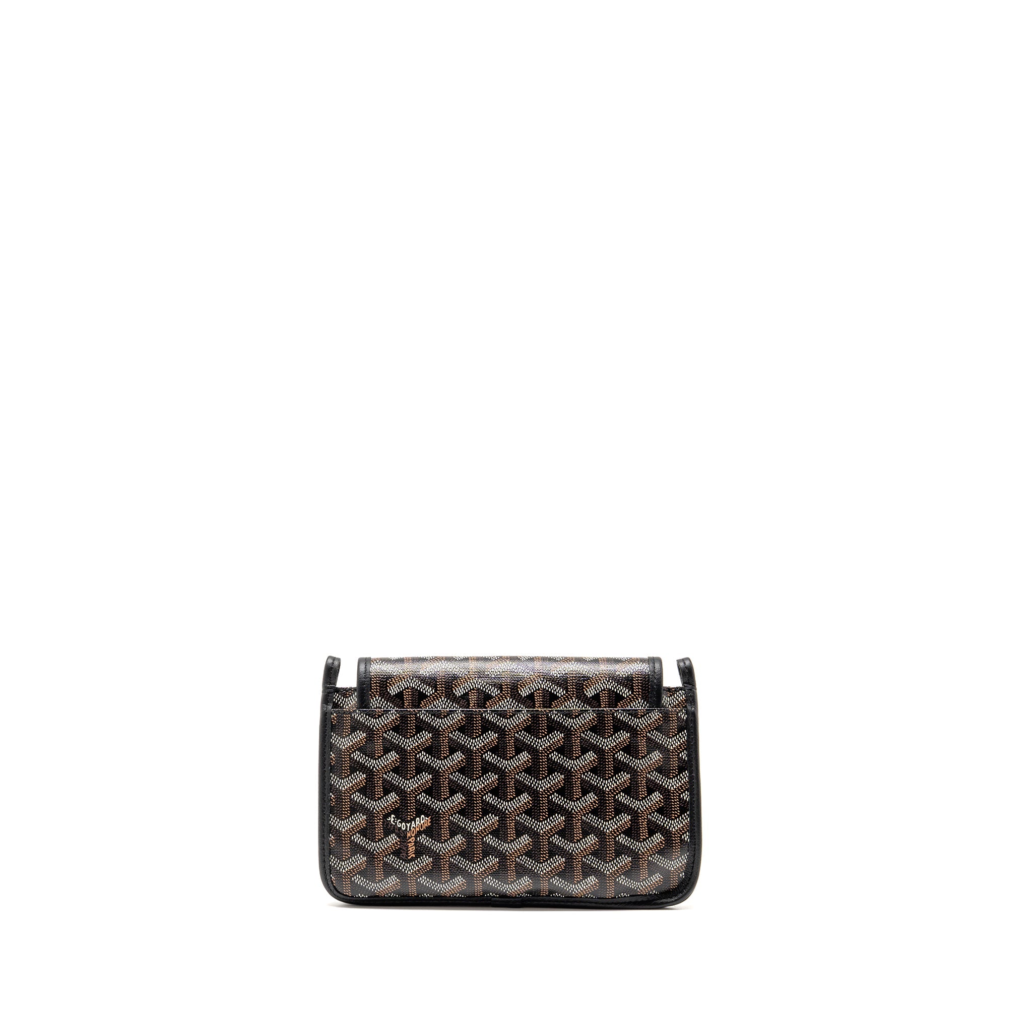 GOYARD PLUMET POCKET POCHETTE GOYARDINE CANVAS BLACK SHW