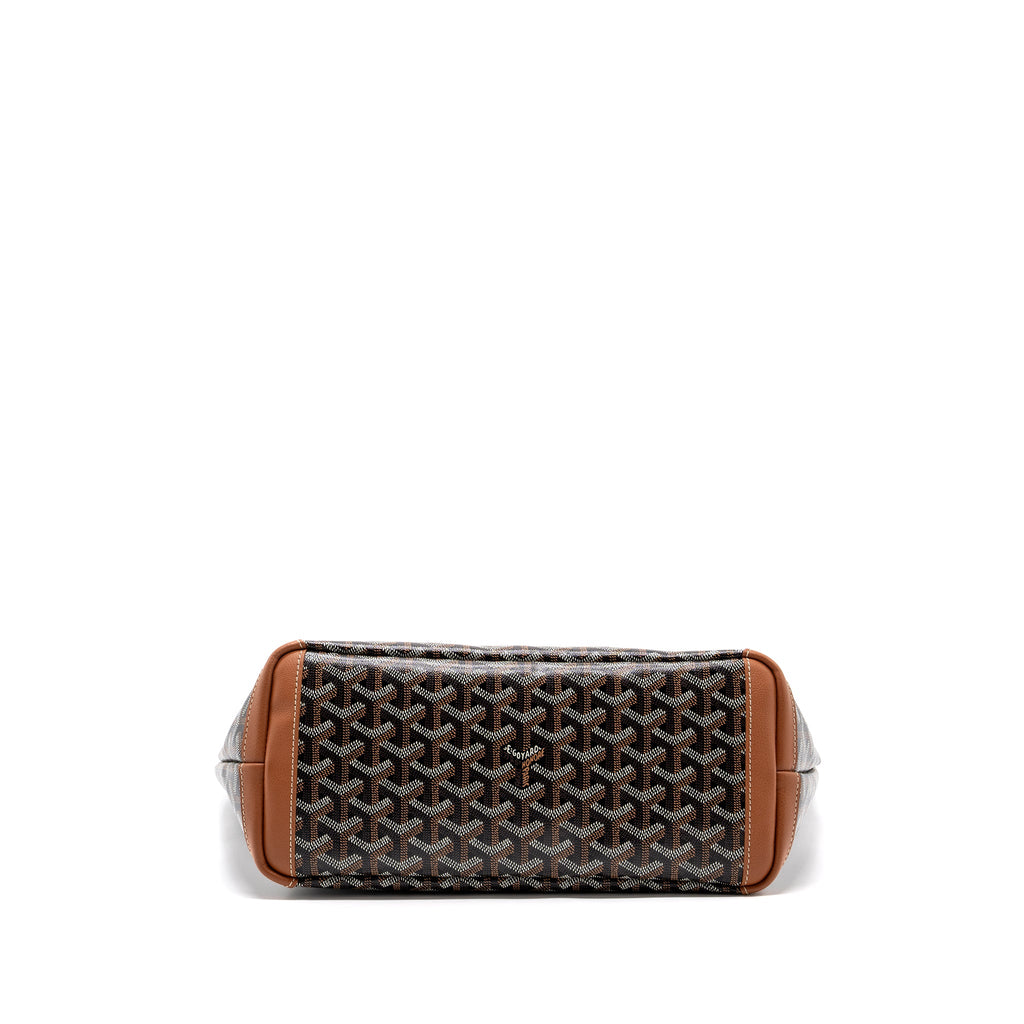 GOYARD ARTOIS PM BAG CANVAS/ CALFSKIN BLACK/ TAN SHW
