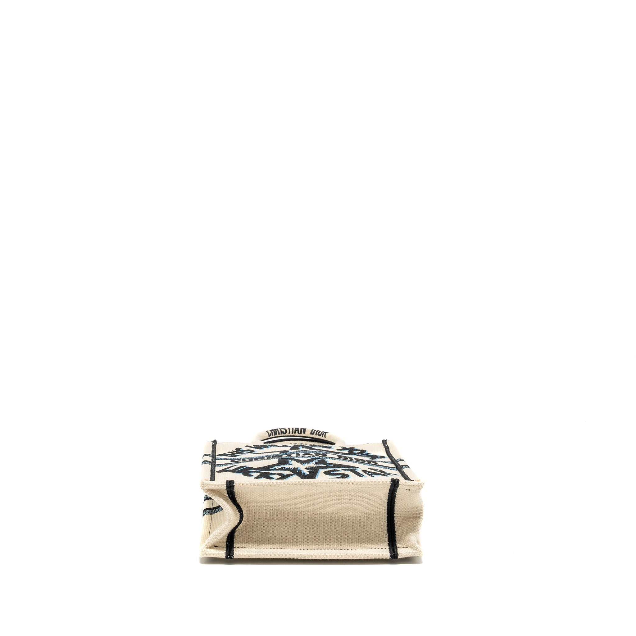 DIOR VERTICAL BOOKTOTE LUCKY STAR EMBROIDERY WHITE/MULTICOLOUR