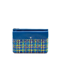 CHANEL QUILTED O-CASE POUCH TWEED/LEATHER BLUE/MULTICOLOUR SHW