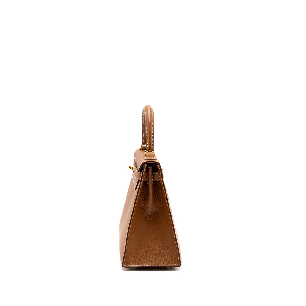 HERMES KELLY 28 SELLIER EPSOM GOLD GHW