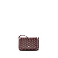 GOYARD PLUMET WALLET CLUTCH GOYARDINE CANVAS/LEATHER BURGUNDY SHW