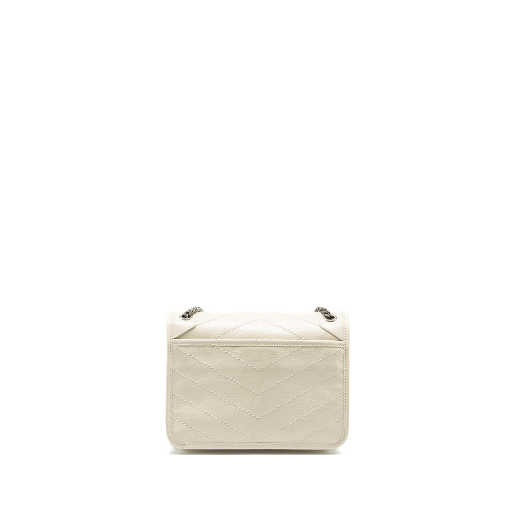 SAINT LAURENT/YSL NIKI BABY FLAP BAG CALFSKIN WHITE SHW