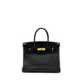 HERMES BIRKIN 30 ALLIGATOR MAT TOUCH TOGO BLACK GHW