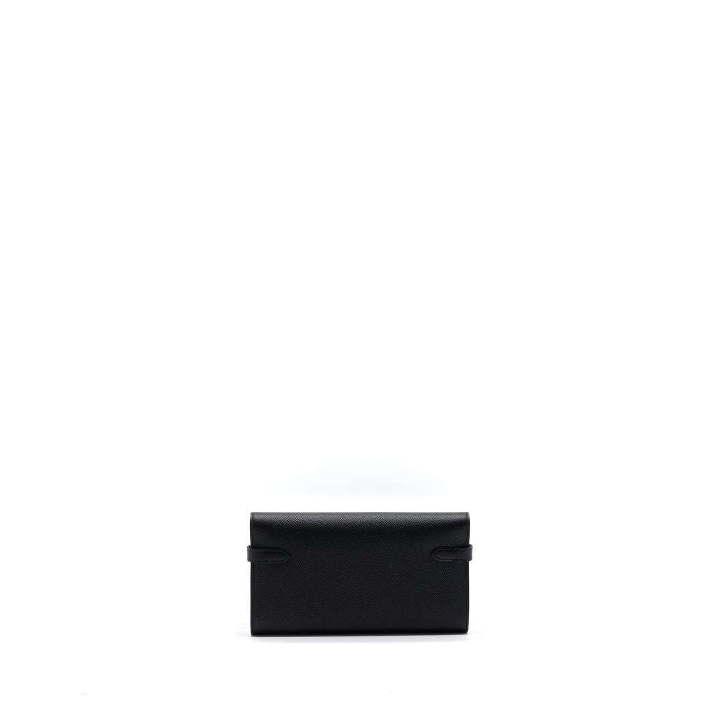 HERMES KELLY LONG WALLET EPSOM BLACK SHW