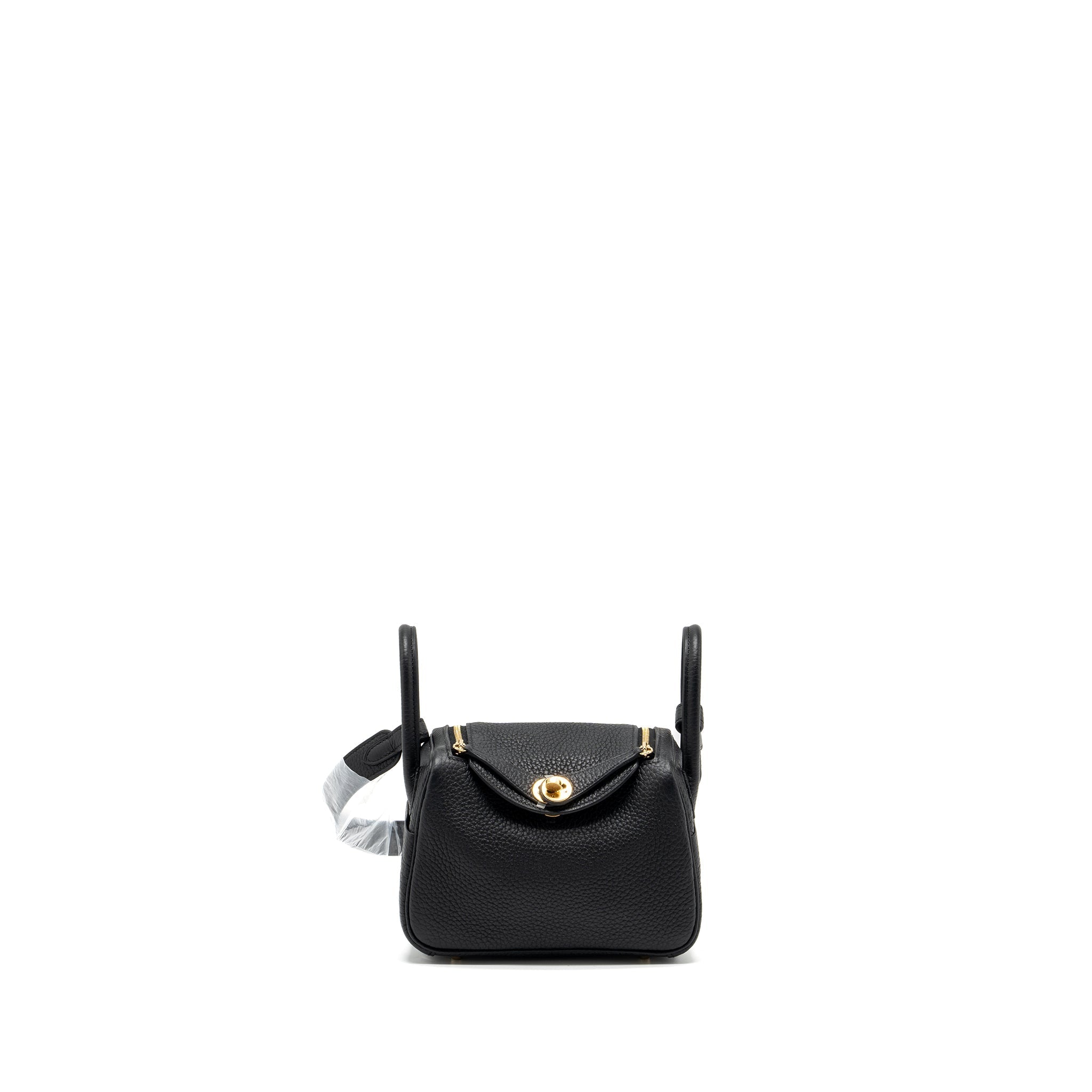 HERMES MINI LINDY CLEMENCE BLACK GHW