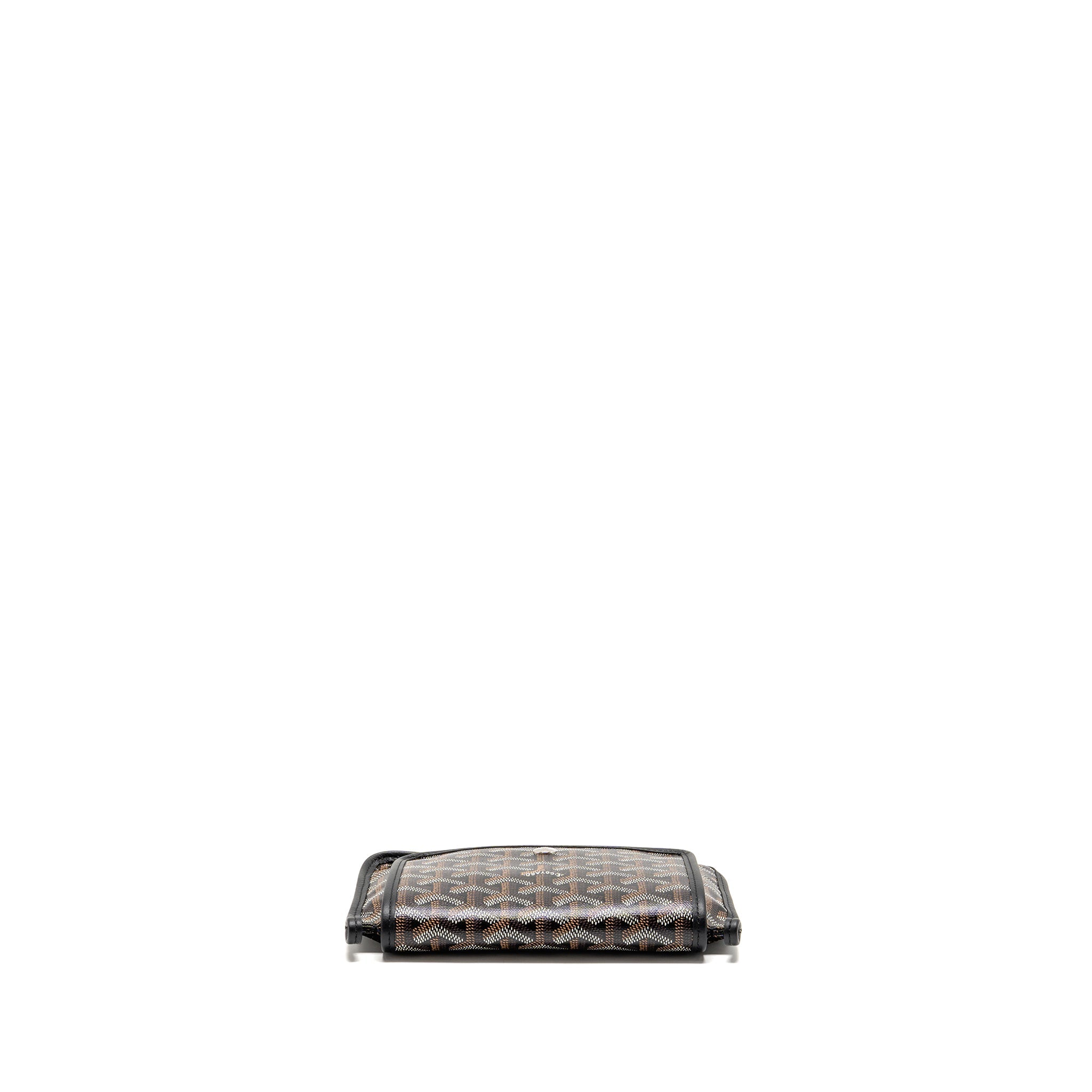 GOYARD PLUMET POCKET POCHETTE GOYARDINE CANVAS BLACK SHW