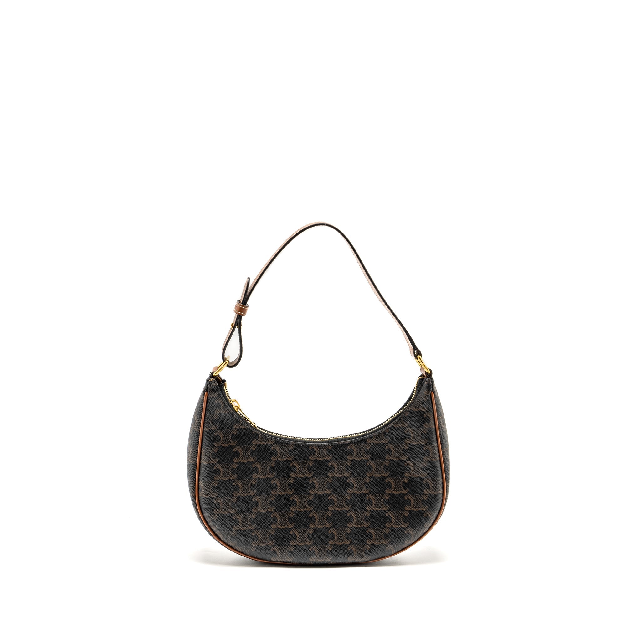 CELINE AVA BAG TRIOMPHE CANVAS / CALFSKIN BROWN GHW