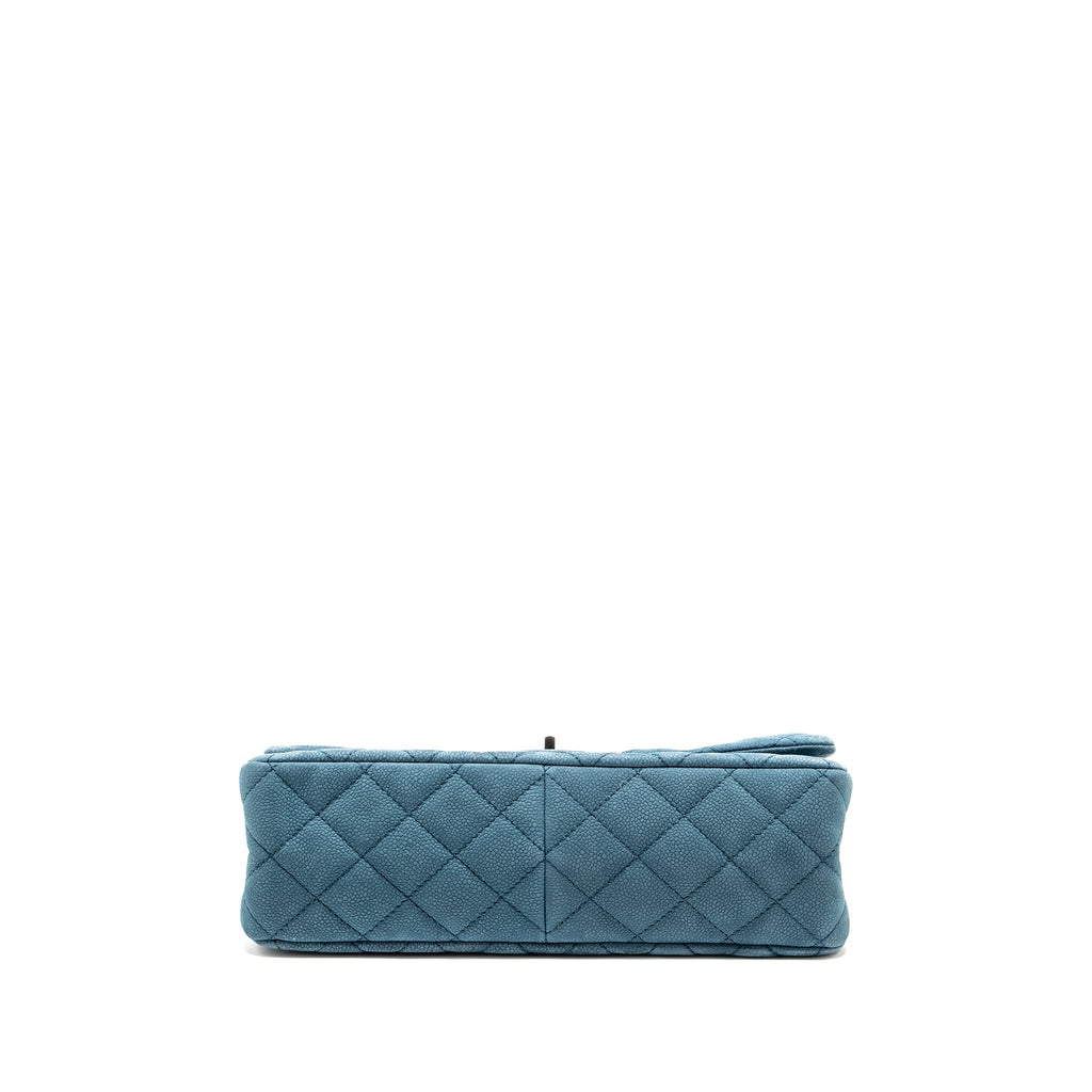 CHANEL MAXI 2.55 REISSUE FLAP BAG CAVIAR BLUE RUTHENIUM HARDWARE