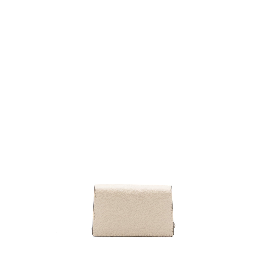 GUCCI SUPER MINI DIONYSUS CALFSKIN WHITE RUTHENIUM SHW