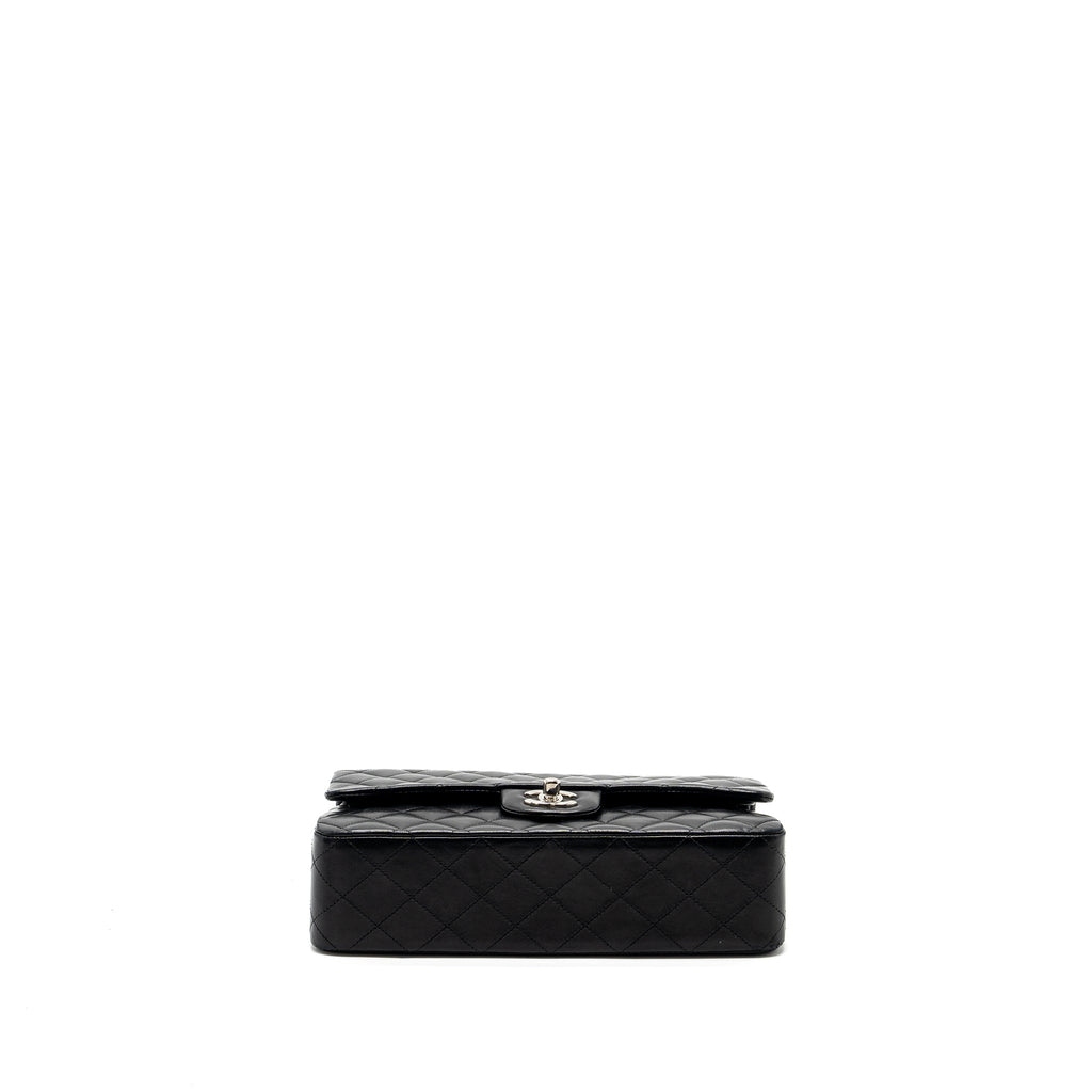 CHANEL MEDIUM CLASSIC DOUBLE FLAP BAG LAMBSKIN BLACK SHW