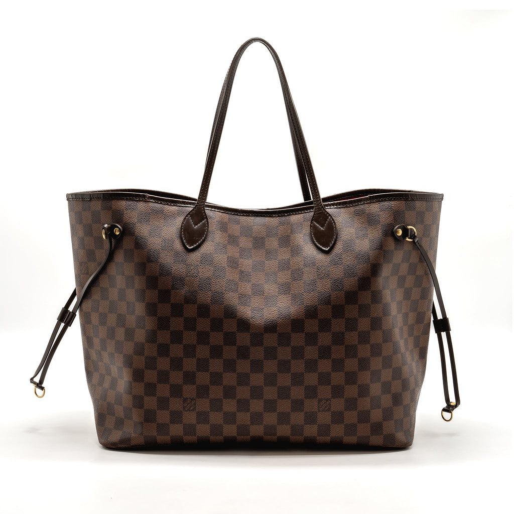 LOUIS VUITTON NEVERFULL GM DAMIER EBENE WITH GHW