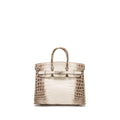 HERMES BIRKIN 25 CROCODILE NILOTICUS HIMALAYA 01 BLANC SHW