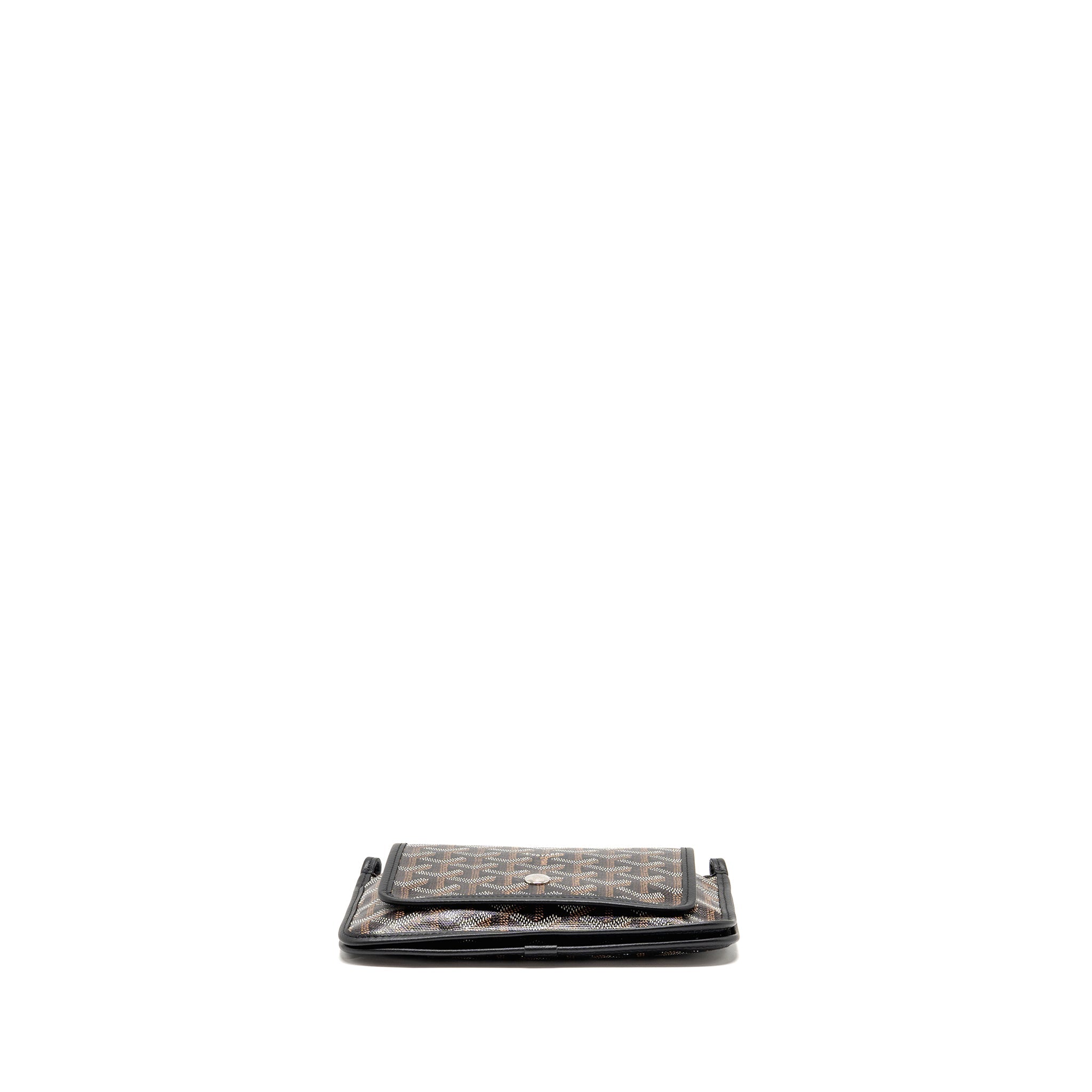 GOYARD PLUMET POCKET POCHETTE GOYARDINE CANVAS BLACK SHW