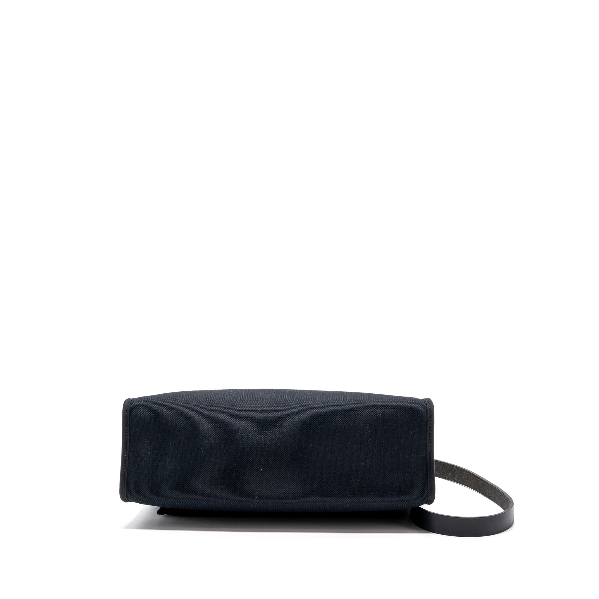 HERMES HERBAG 31 ZIP BAG CANVAS/ HUNTER BLACK SHW