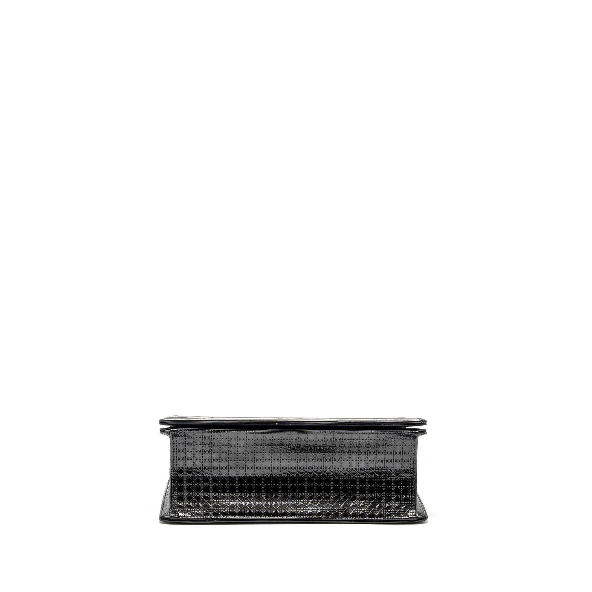 DIOR MEDIUM DIORAMA CALFSKIN METALLIC SILVER SHW