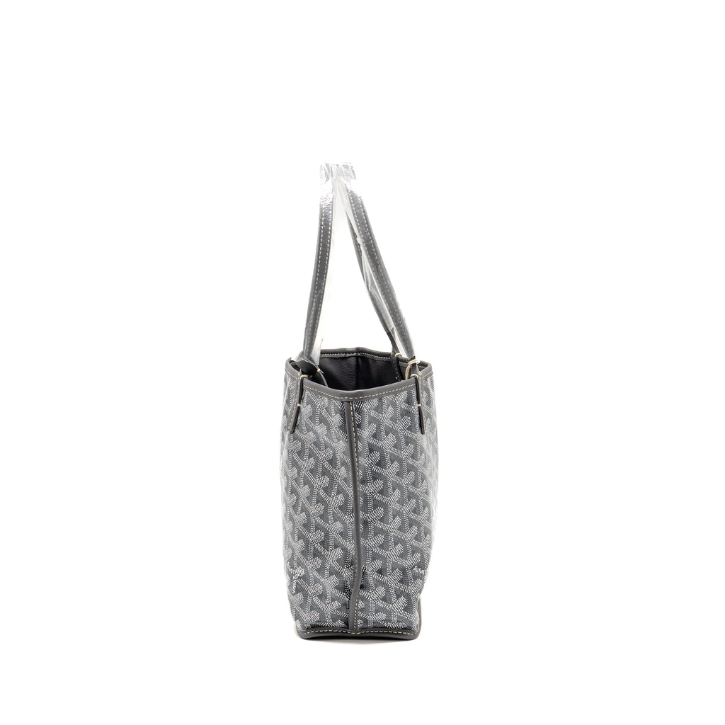 GOYARD MINI ANJOU TOTE BAG GOYARDINE CANVAS GREY SHW