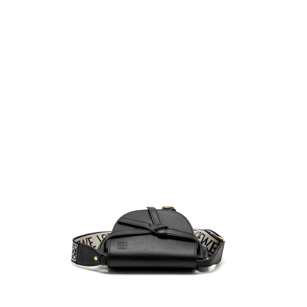 LOEWE MINI GATE DUAL BAG CALFSKIN BLACK GHW