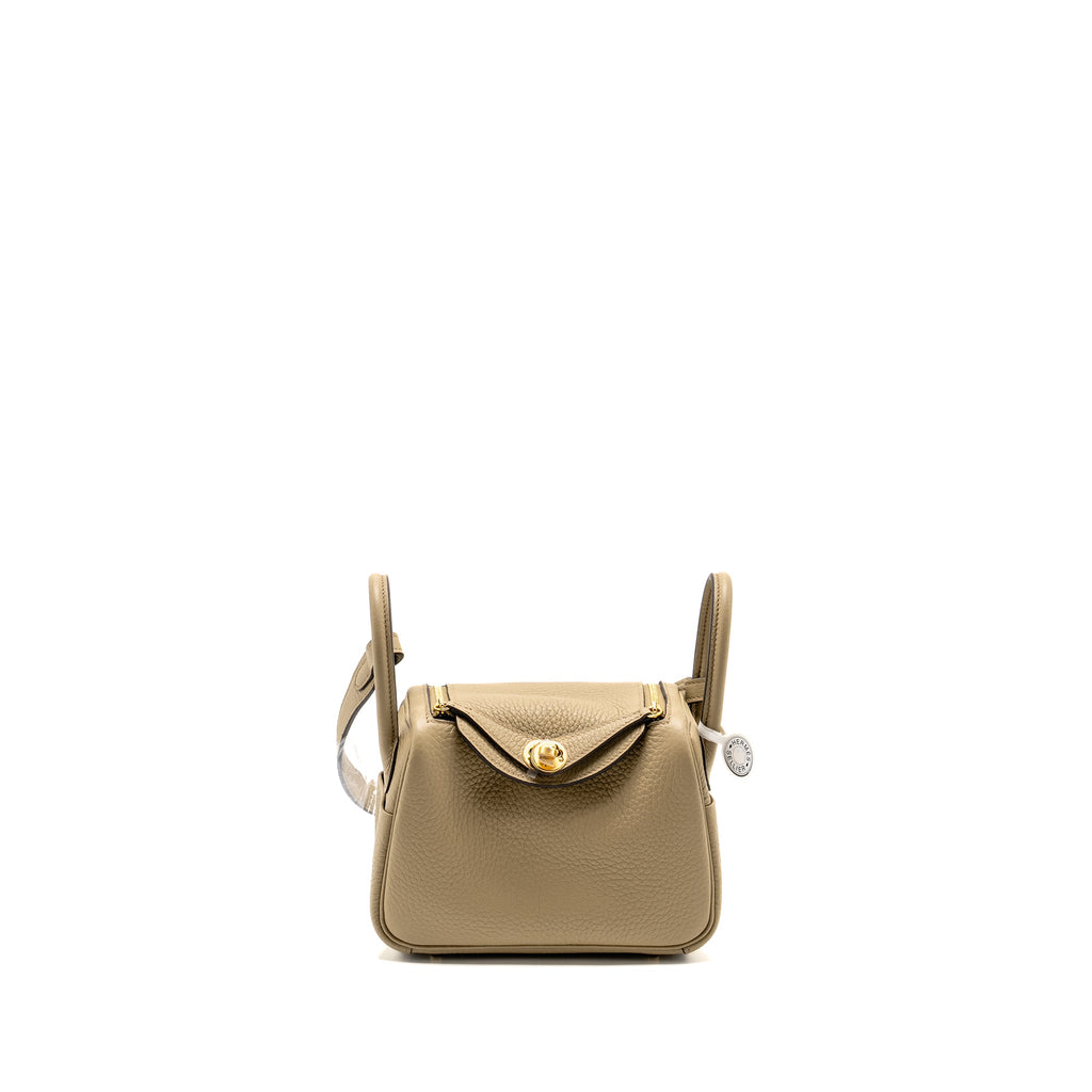 HERMES MINI LINDY II CLEMENCE 8Q BEIGE MARFA GHW