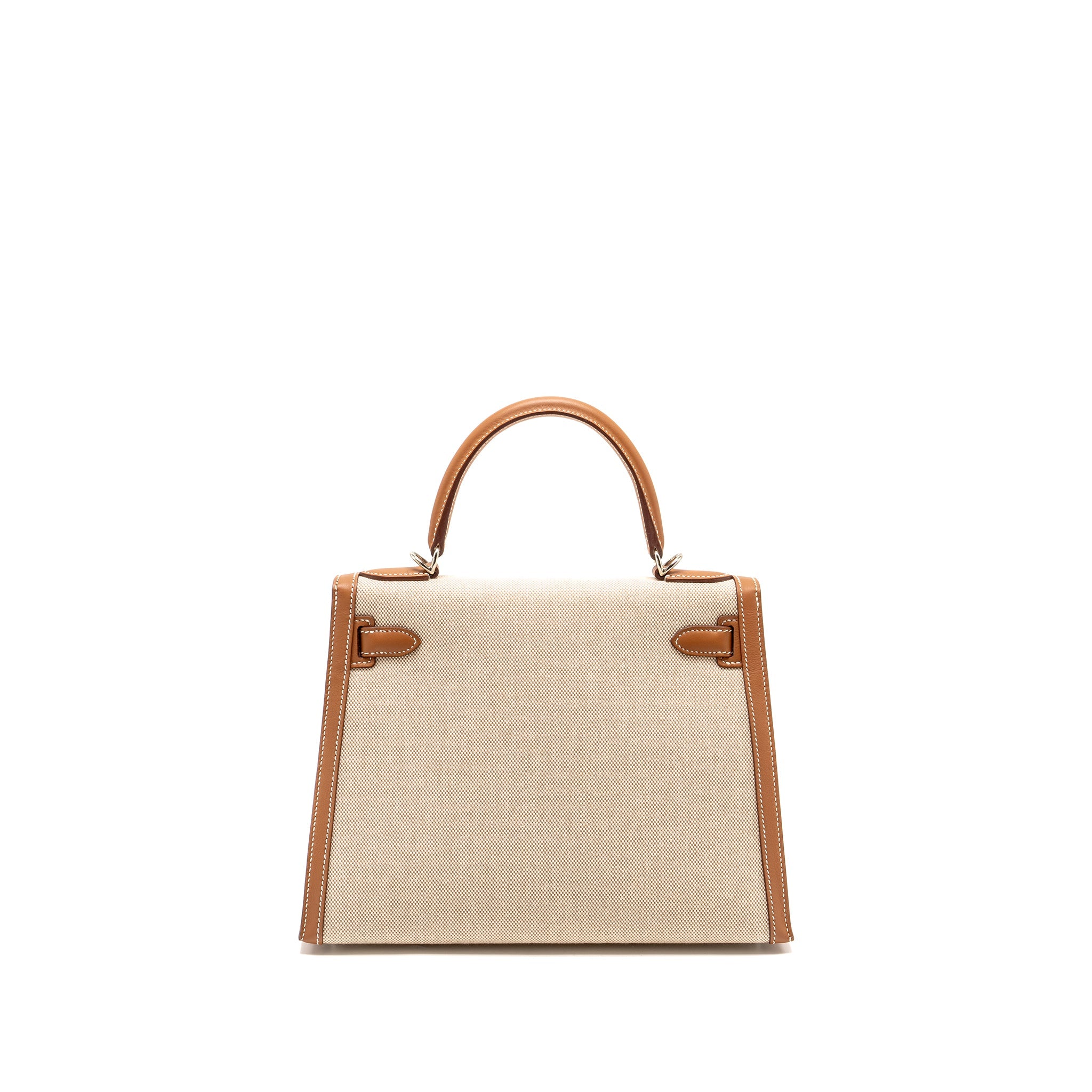 HERMES KELLY 28 SELLIER TOILE H/SWIFT ECRU/GOLD SHW