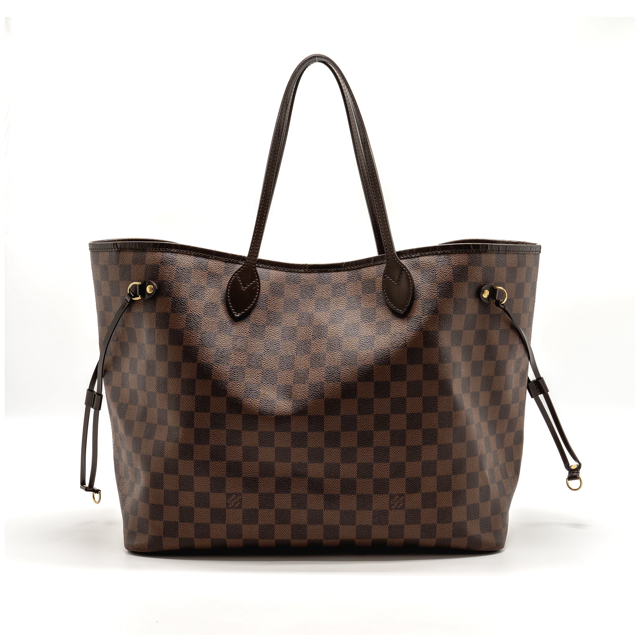 LOUIS VUITTON NEVERFULL GM DAMIER EBENE WITH GHW