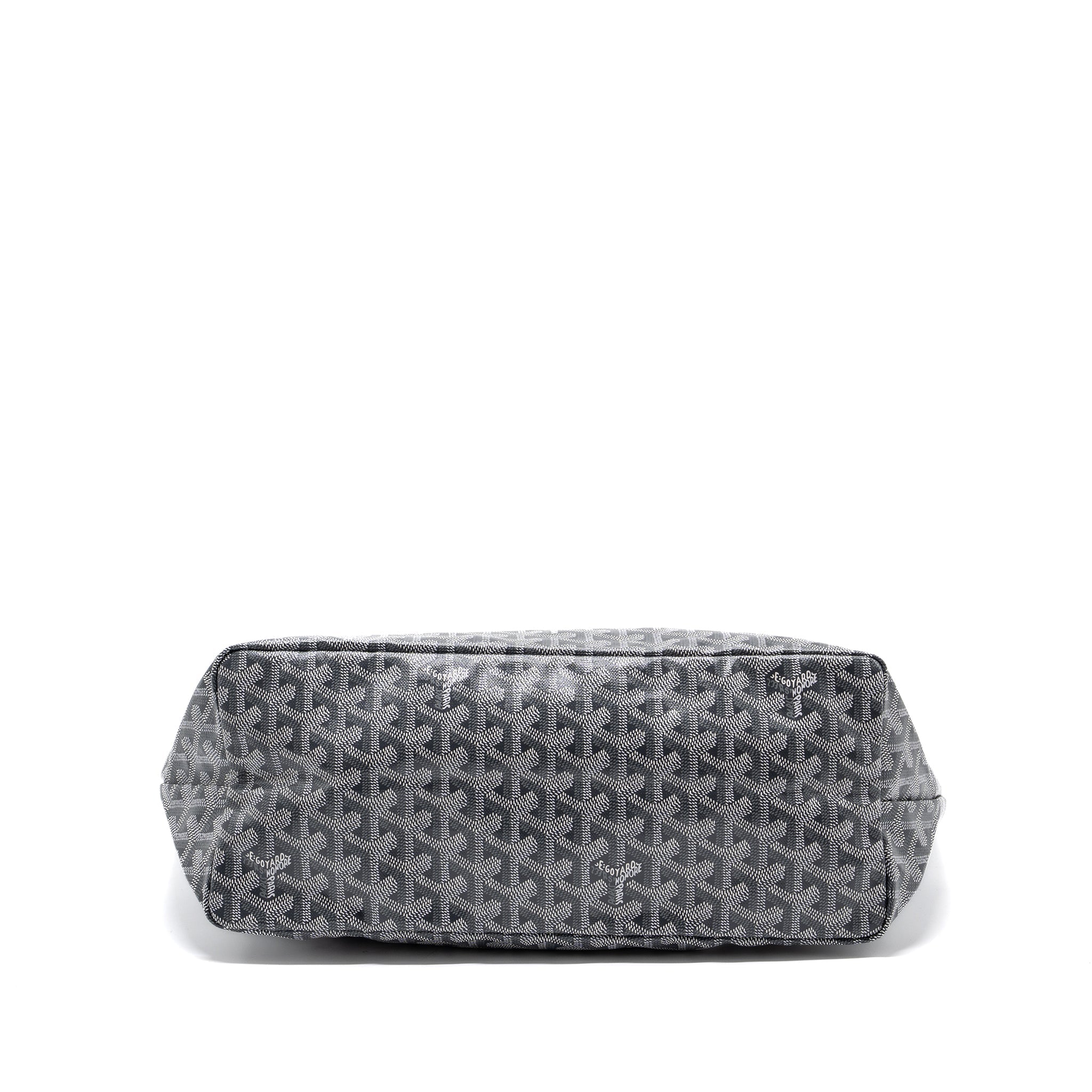 GOYARD SAINT LOUIS PM TOTE BAG GOYARDINE CANVAS/CALFSKIN GREY SHW