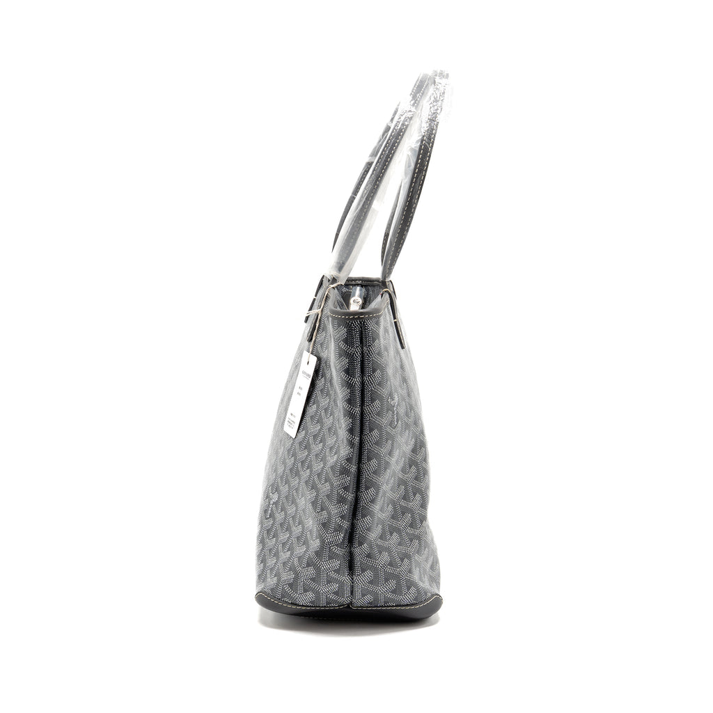 GOYARD ARTOIS PM TOTE BAG GOYARDINE CANVAS / CALFSKIN GREY
