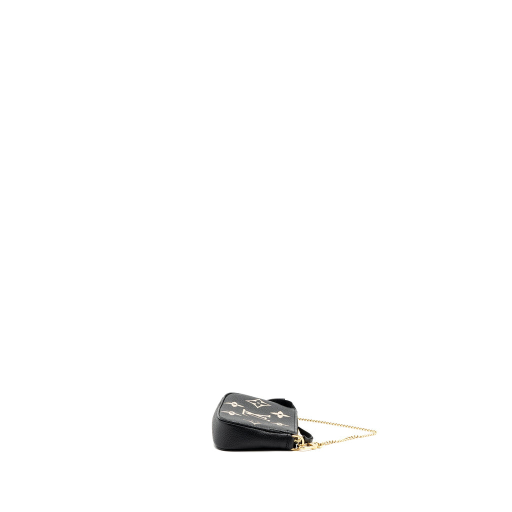 LOUIS VUITTON MINI POCHETTE ACCESSORIES BICOLOUR MONOGRAM EMPREINTE LEATHER GHW (NEW VERSION)