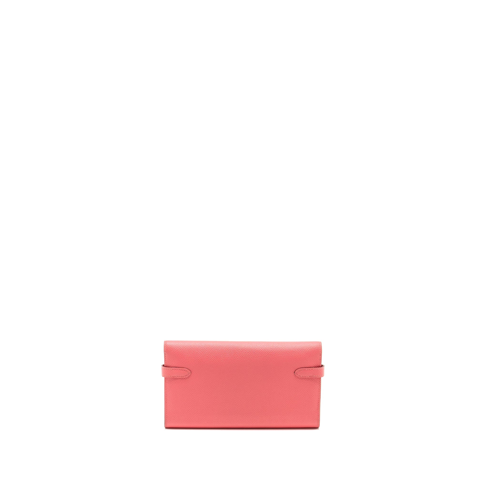 HERMES KELLY LONG WALLET EPSOM ROSE LIPSTICK GHW