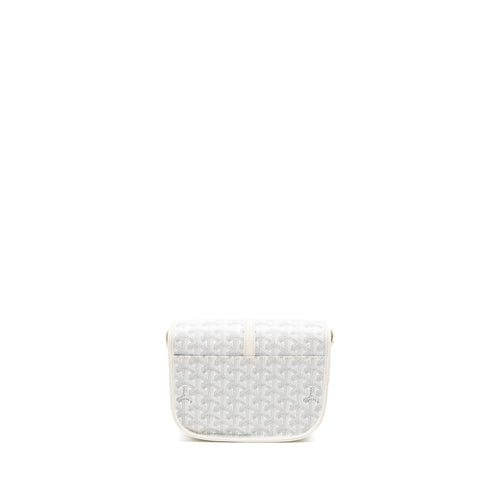 GOYARD BELVEDERE PM MESSANGER BAG GOYARDLINE CANVAS WHITE SHW