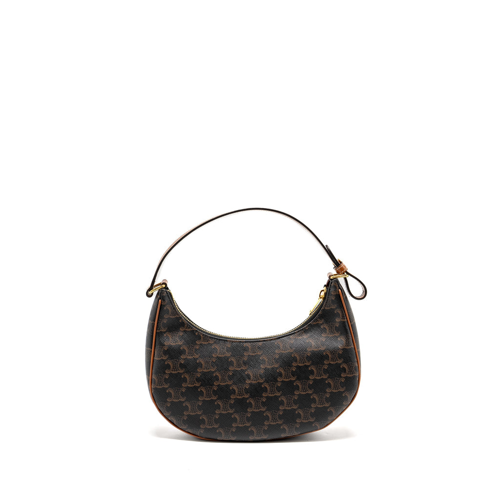 CELINE AVA BAG TRIOMPHE CANVAS / CALFSKIN TAN GHW
