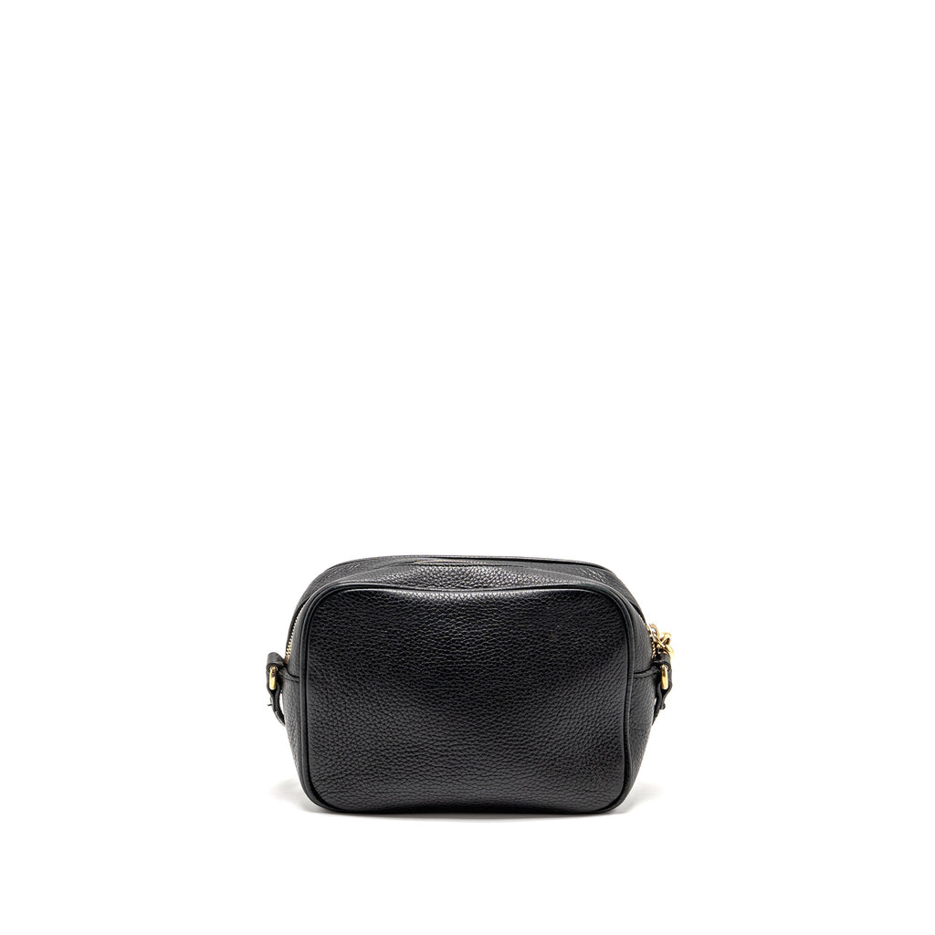 GUCCI SOHO DISCO CAMERA CROSSBODY BAG CALFSKIN BLACK LGHW