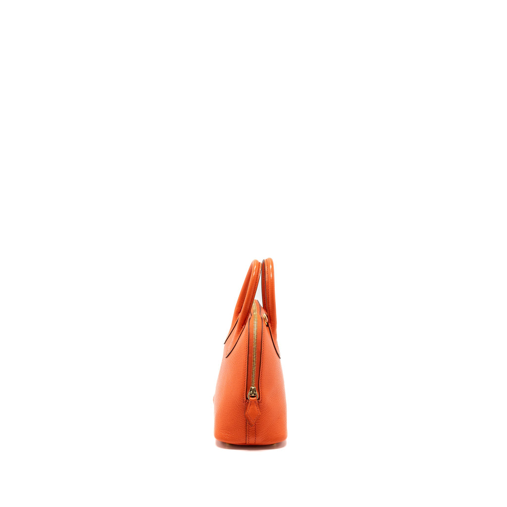 HERMES MINI BOLIDE CHEVRE MYSORE POPPY ORANGE GHW