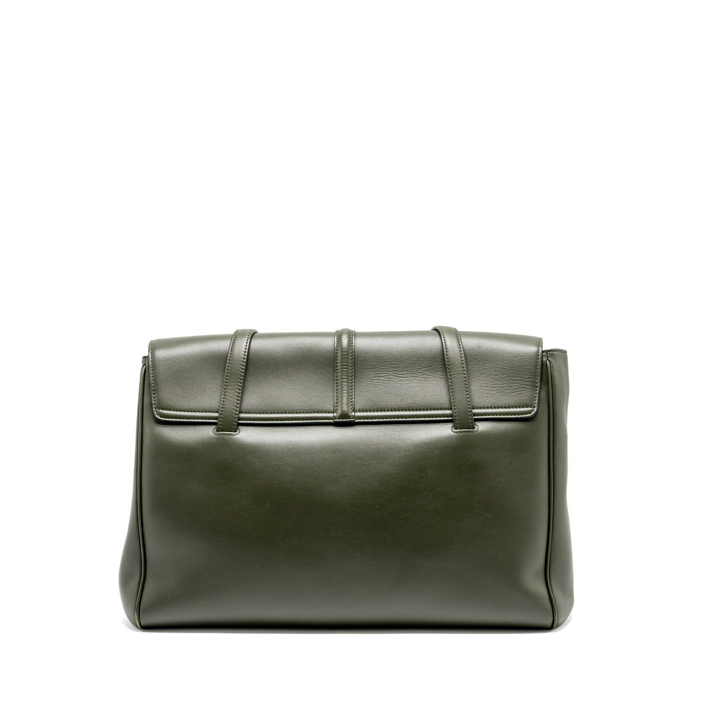 CELINE LARGE SOFT 16 BAG SMOOTH CALFSKIN DARK GREEN GHW