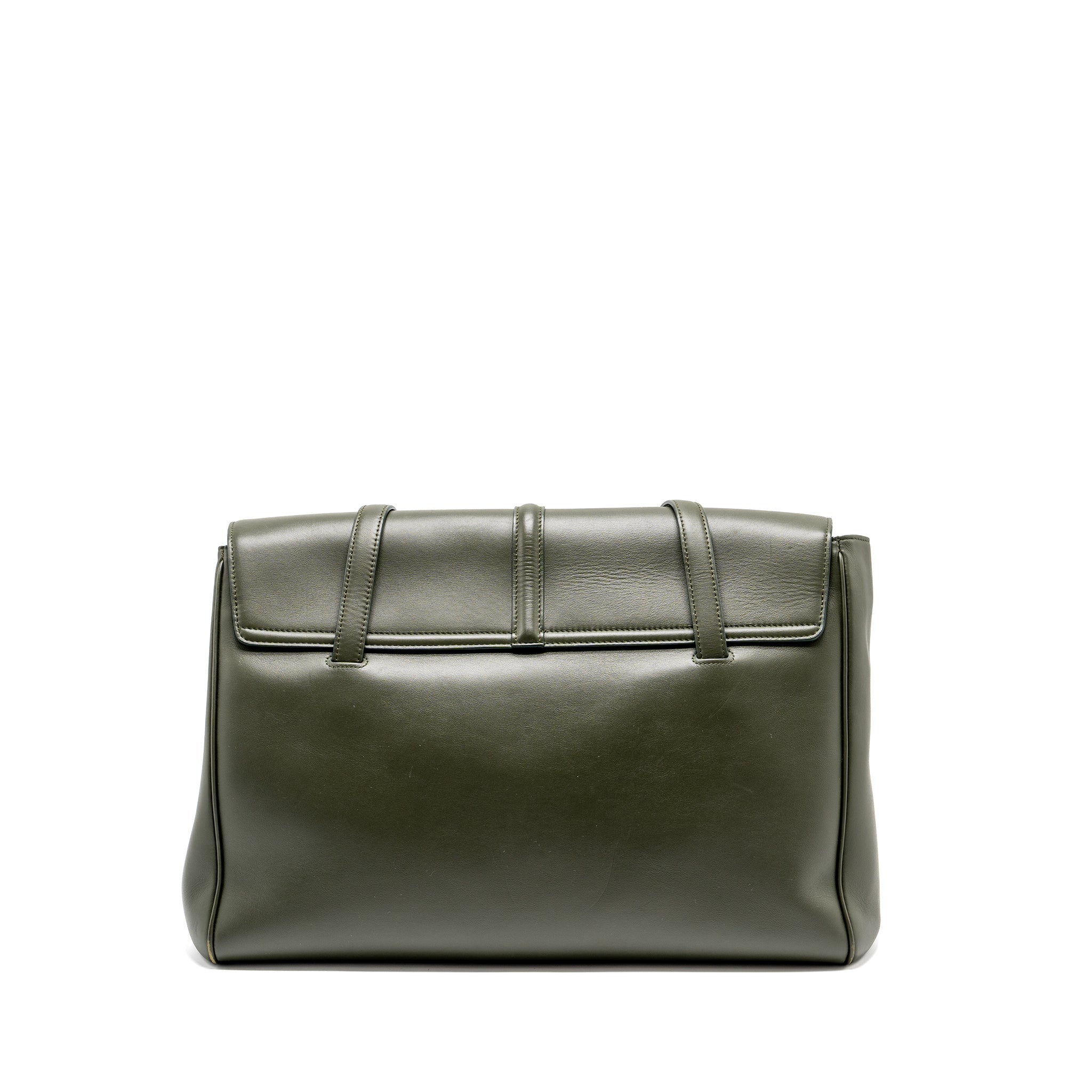 CELINE LARGE SOFT 16 BAG SMOOTH CALFSKIN DARK GREEN GHW