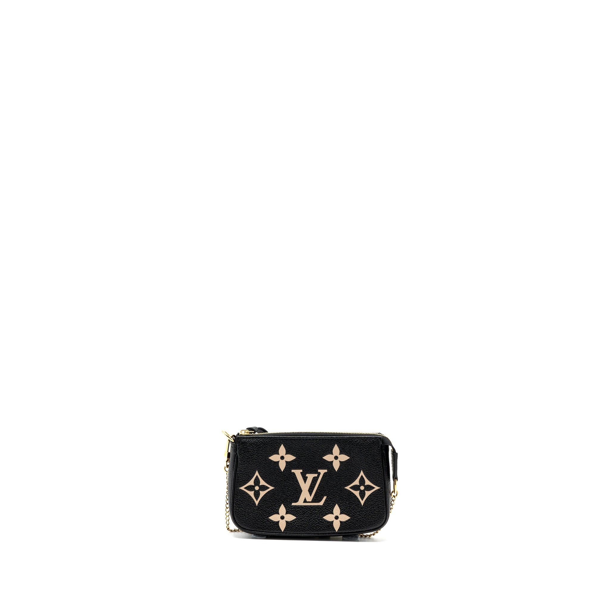 LOUIS VUITTON MINI POCHETTE ACCESSORIES BICOLOUR MONOGRAM EMPREINTE LEATHER GHW (NEW VERSION)
