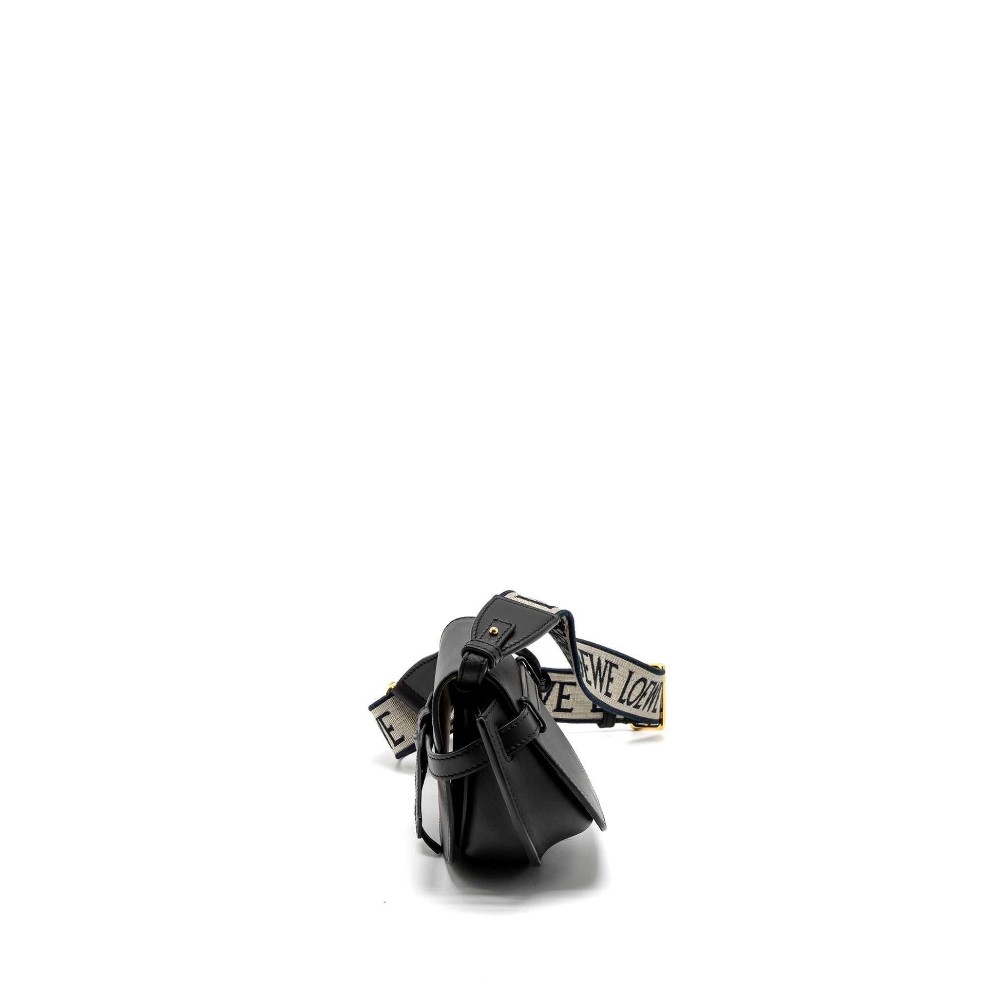 LOEWE MINI GATE DUAL BAG CALFSKIN BLACK GHW