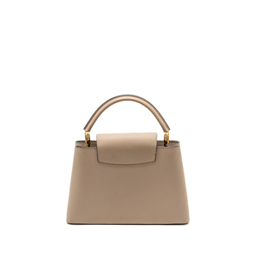 LOUIS VUITTON CAPUCINES PM CALFSKIN GREY GHW
