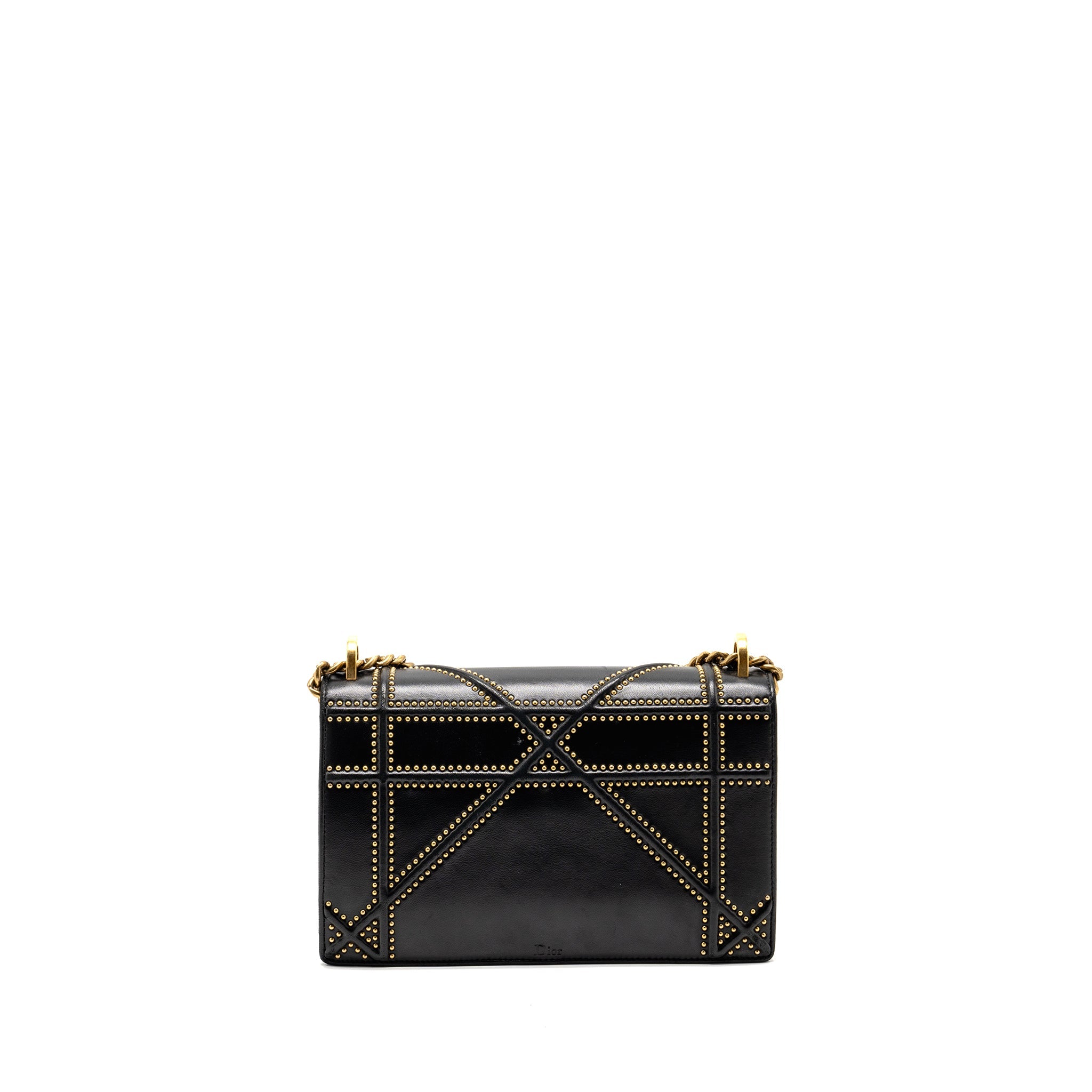 DIOR MEDIUM STUDDED DIORAMA LAMBSKIN BLACK GHW