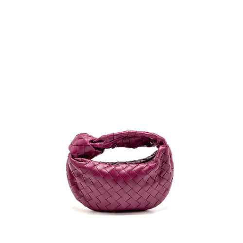 BOTTEGA VENETA MINI JODIE LAMBSKIN DARK PINK GHW