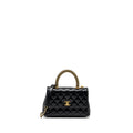 CHANEL SMALL COCO HANDLE LIMITED EDITION SMOOTH CALFSKIN BLACK GHW(MICROCHIP)