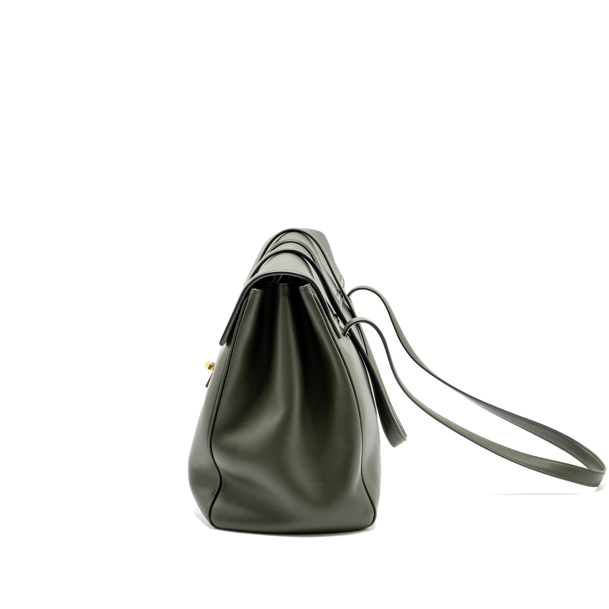 CELINE LARGE SOFT 16 BAG SMOOTH CALFSKIN DARK GREEN GHW