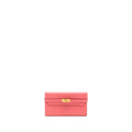 HERMES KELLY LONG WALLET EPSOM ROSE LIPSTICK GHW