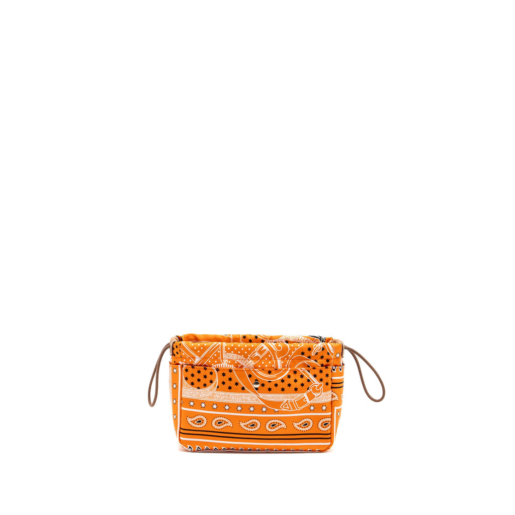 HERMES FOURBI 20 POUCH SILK / NYLON ORANGE SHW