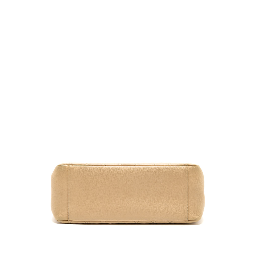 CHANEL GRAND SHOPPING TOTE BAG CAVIAR BEIGE SHW